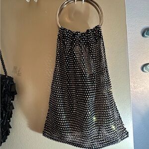 Windsor Black Rhinestone Mini Handbag